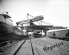 Photograph Hulett Ore Steamship Loading Machine - Freighter William Mack 1905c picture