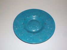 Vtg 1970s Astrology Zodiac Sun & Signs Ashtray Wall Art Blue Speckled MCM picture