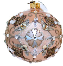 Stunning NEIMAN MARCUS Glass Christmas Ornament/Ball Bauble MADE IN POLAND 2020 picture