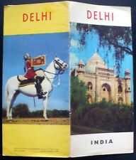 1958 Travel Booklet Delhi India Foldout Map Legend Color B/W photos Famous Sites picture