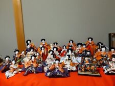 【Rare】Japanese Traditional Hina Doll Set Luxurious Costumes Varied Expressions picture