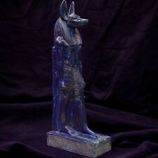 Antique Egyptian Anubis Statue - Handcrafted Lapis Lazuli - Royal Cemetery picture