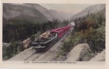 C.P.R. Transcanada Limited Train & Observation Car FIELD BC Canada Gowen RPPC 88 picture