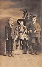 Three Well Dressed Harrisburg Pennsylvania Children 1910 Photo Postcard picture