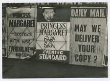 Princess Margaret Baby Born London 1964 Fleet Street Vintage Photograph C46 picture