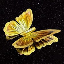 Vintage Brass Gold Butterfly Wall Hanger Mounted Figurine Decorative 3.5”W 4”L picture