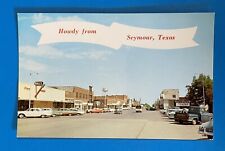 SEYMOUR Texas TX Washington Street Vintage Postcard picture