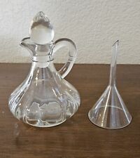 Vintage Clear Glass Perfume Bottle w/ Stopper and funnel picture