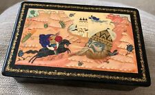VINTAGE AUTHENTIC RUSSIAN HAND PAINTED MSTERA LACQUER BOX ARTIST SIGNED 1970’S picture