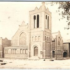 c1920s Sterling, IL Church Building Unknown RPPC Real Photo Postcard Childs A52 picture