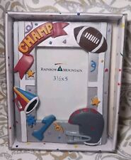 Vintage Rainbow Mountain Picture Frame 1993 Holds 3.5X5 Picture New Football picture