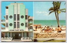 1961 OCEAN SURF ART DECO HOTEL RATES PRICE LIST MIAMI BEACH FLORIDA POSTCARD picture