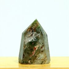 287g Natural Green Ghost Crystal Obelisk Chlorite Quartz Healing Phantom Point picture