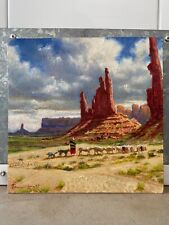 🔥  Fine Arizona Native American Navajo Landscape Oil Painting, REDWING NEZ '96 picture