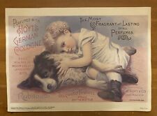 Vintage 1970's Poster Reproduction of 1892 Hoyt’s German Cologne Trade Card Ad picture