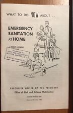1958 CIVIL DEFENSE MOBILIZATION = HOME EMERGENCY SANITATION DISASTER PREPPING picture