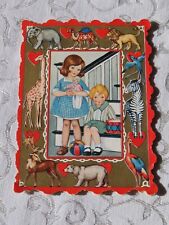 Vintage Valentine, Fold Open, Whitney, Children With Toys picture
