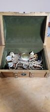 Junk Drawer Lot Treasure Chest. Coins, Silver Spoon, Jewelry and More  picture