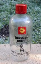 Vintage Shell Oil Furniture Polish Glass Bottle Original Cap Empty Nice picture