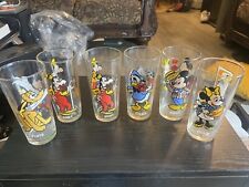 Set of 6 1978 Walt Disney Pepsi series Collector Glasses Vintage *Mint* picture