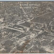c1940s Waterloo, Iowa Downtown Aerial Photo Print Photographer Harold Walden C54 picture