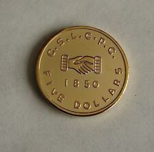 1850 $5.00 MORMON GOLD PIECE - SOUVENIER HISTORICAL MONEY k8  picture