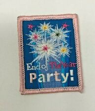 PATCH GSA Girl Scouts end of the Year Party Starburst Fireworks Pink Blue White picture
