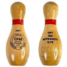 IBM San Jose CA Retirement Club 1997 Vtg Mini Wood Bowling Pin 4