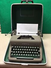 Antique Vintage 1954 Royal Quiet De Luxe Typewriter - Green Keys. Case Included picture
