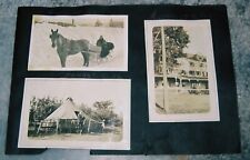 3 Early 1900 Photos From Maine Wiscasset Hotel, Horse Drawn Sleigh, Tent Camping picture