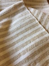 Antique French or European Nubby Loom Woven Linen Hemp Fabric ~ Tan Stripe picture