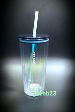 Starbucks 2021 Iridescent Clear Luster Twisted Glass 18 Oz Cold Cup Tumbler picture