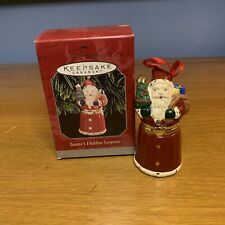 1998 Hallmark Keepsake Ornament Santa's Hidden Surprise Trinket Box picture