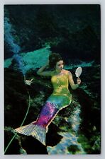 Mermaid Magic At Weeki Wachee Spring Florida Vintage Unposted Postcard picture