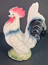 Vintage 1940's Royal Copley White Rooster Chicken Figurine Farmhouse Decor MCM picture