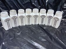VINTAGE Set of 8 Griffiths Milk Glass Spice BOTTLES JARS picture