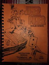 Joker Poker Pinball Manual Gottlieb picture