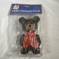Vintage Vero Elementar Wooden Bear East Germany New In Package Rare Find picture