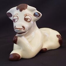 Vintage Cow Reclining Figurine Ceramic Rio Hondo California Pottery 5