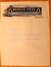 Original 1918 Batavia Tires Letterhead picture