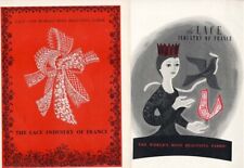LACE INDUSTRY FRANCE 2 Magazine Ads 1956 Fashion Fabric picture