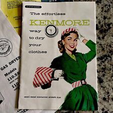 Vintage 1957 SEARS Kenmore Clothes Dryer Catalog  Manual Parts List MCM Home picture