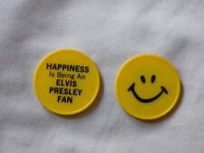 Happiness is Being An Elvis Presley  Fan Yellow Plastic Coin picture