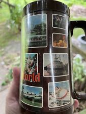 Vintage Walt Disney World Photo Collage 6.5” Thermo Serv Cup Mug Mickey Plastic picture