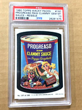 1980 Topps Wacky Packs Reissue #197 Progreaso Raw Clammy Sauce PSA 10 Gem Mint picture