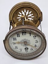 Antique Working 19th C. French Victorian 8 Day 'Time Only' Brass Clock Movement picture