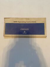 Original 1968 Chrysler  Operating Instructions Good Condition Foldout Intact picture
