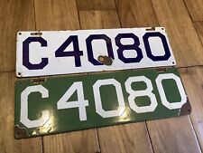 ANTIQUE CT CONNECTICUT 1911 & 1912 LICENSE PLATES NICE NUMBER 4080 picture