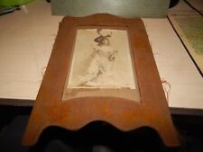 Very Old Turn Of The Century Young Girl In Risque Pose In Original 12 x 8 Frame picture