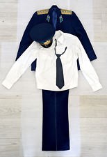 Uniform Pilot Officer Sovier Army Captain Jacket Pants Cap Shirt Tie USSR 198x picture
